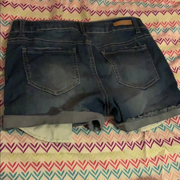 Ripped Sequins Jean Shorts - Picture 2 of 3